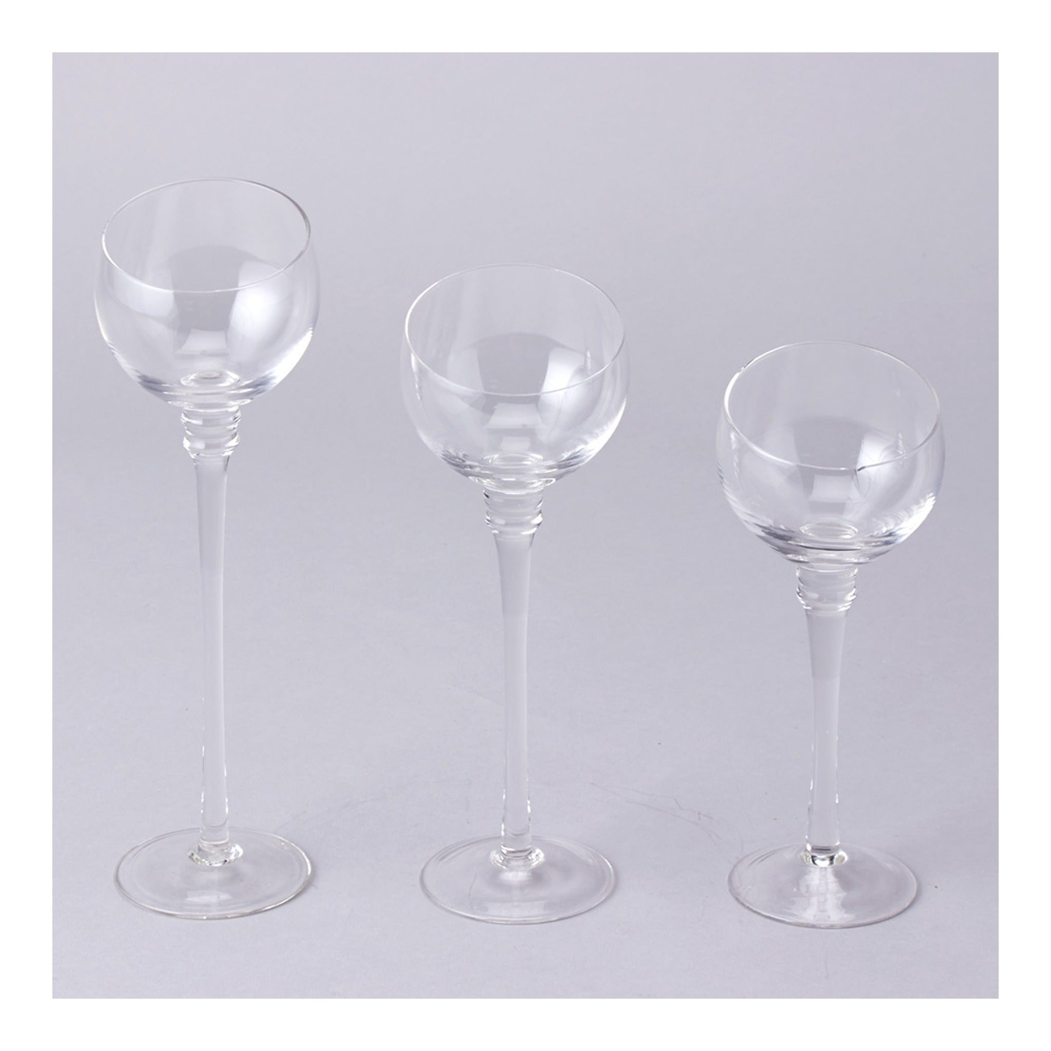 Glass Candle Holders 3pc/Set